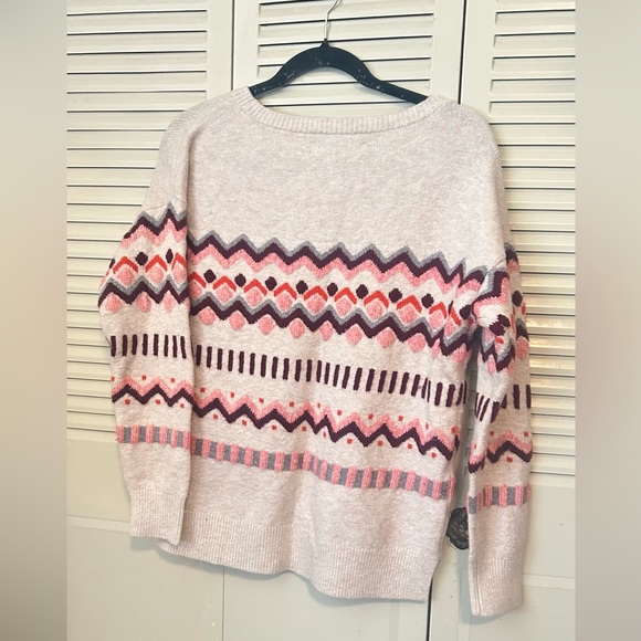LOFT | Natural with Colorful Knit Women's  Sweater size S 🔥 - Picture 5 of 6